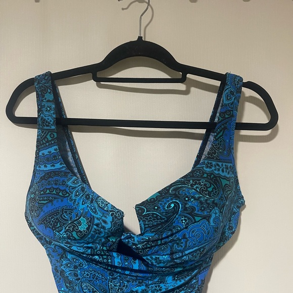 Miraclesuit Blue Patterned Bikini - Picture 2 of 12